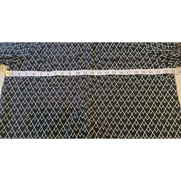 Gabrielle Union Shirt Dress Large Side Slit Adjustable Arm Collared Black White - Picture 7 of 12